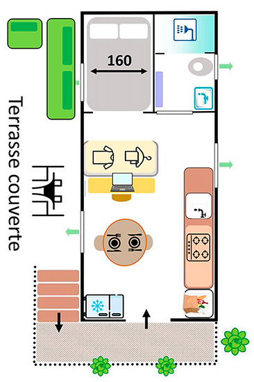 plan du gîte Bois de Cèdre